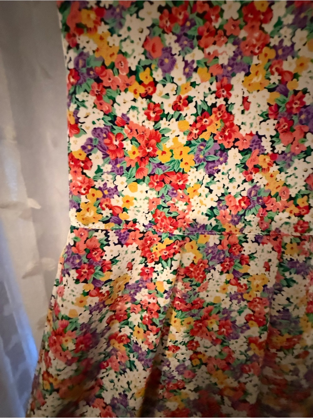 Vintage Talbots floral dress w/shoulder pads